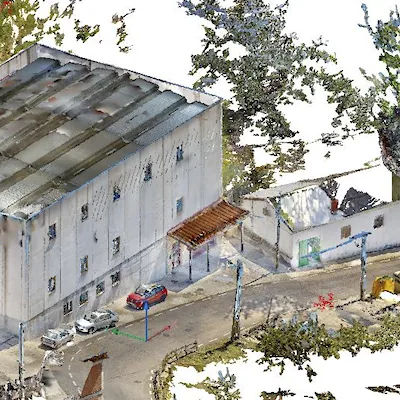 Nube de puntos en cad con topografía integrada-Angulo Estudio de Topografía Salamanca